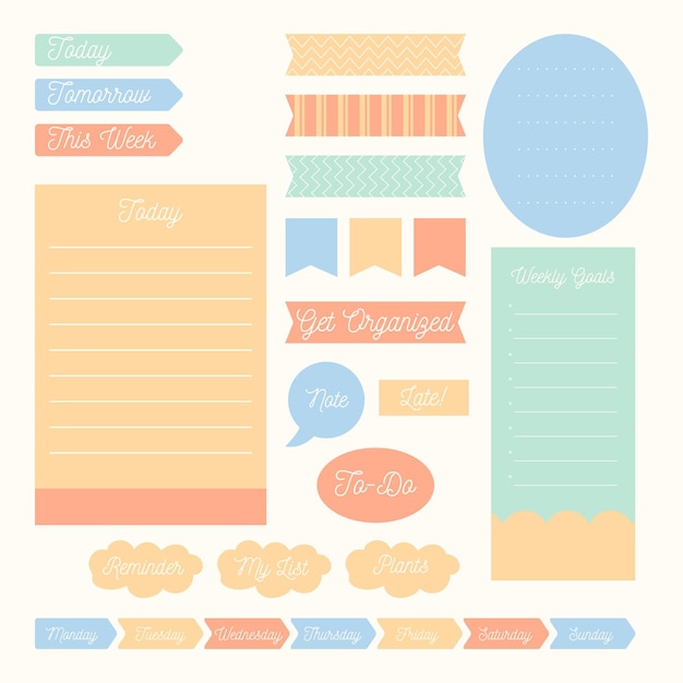 Planner scrapbook set