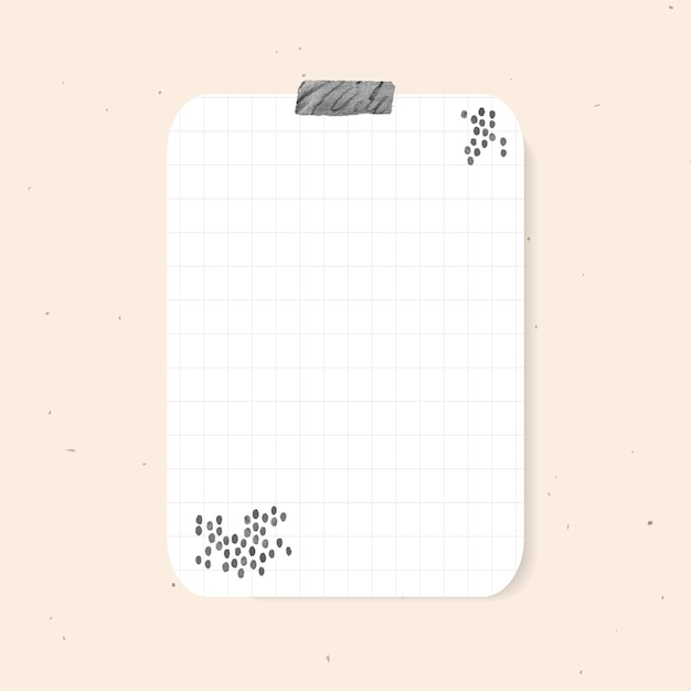 Free Vector planner stickers vector grid paper element in memphis style