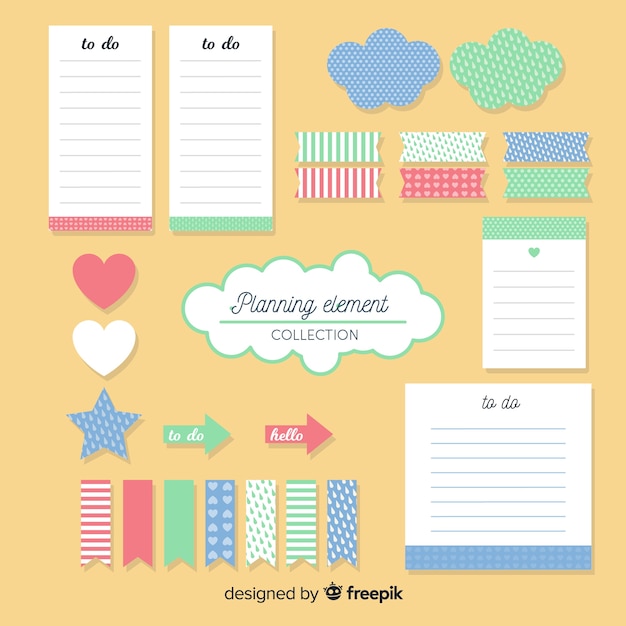 Free vector planning element collection