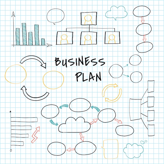 Free vector planning a new business