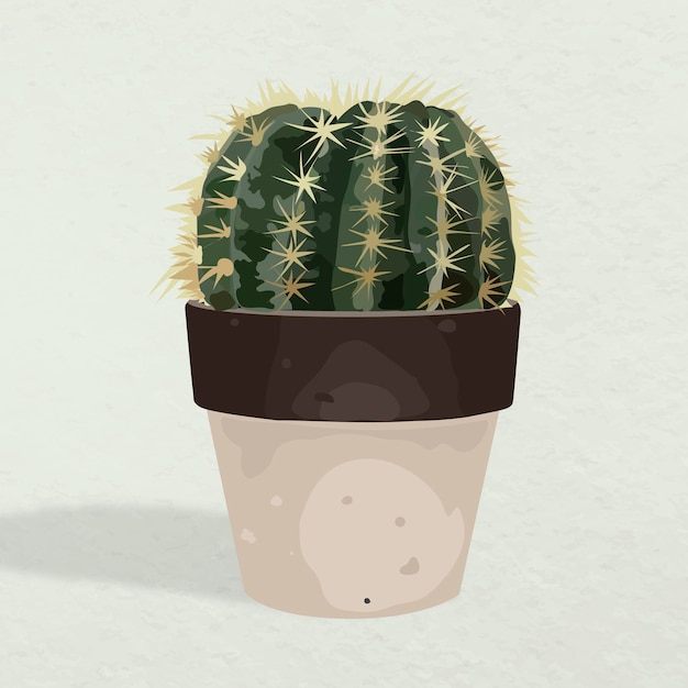 Free Vector plant vector art, cactus pot