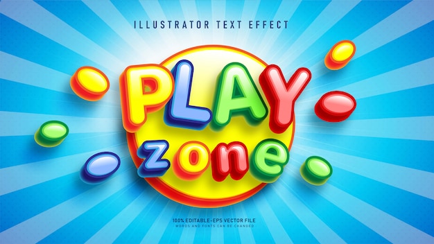 Play Zone  text style effect