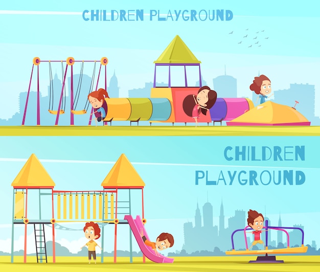 Playground Horizontal Banners Set