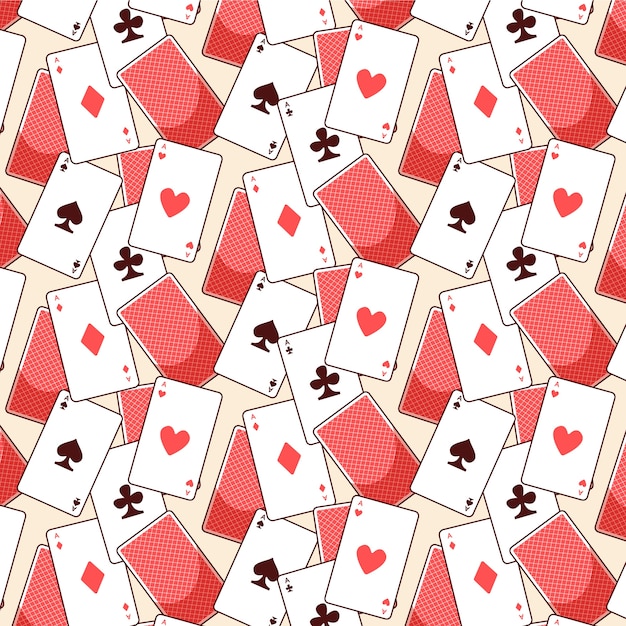 Playing cards pattern illustration