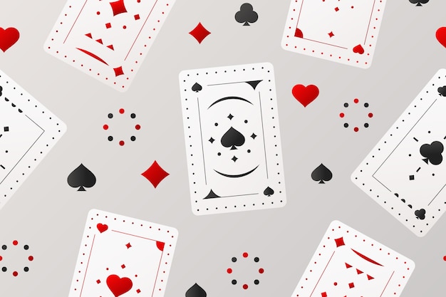 Free Vector playing cards pattern illustration