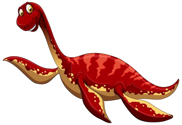 A pliosaurus dinosaur cartoon character