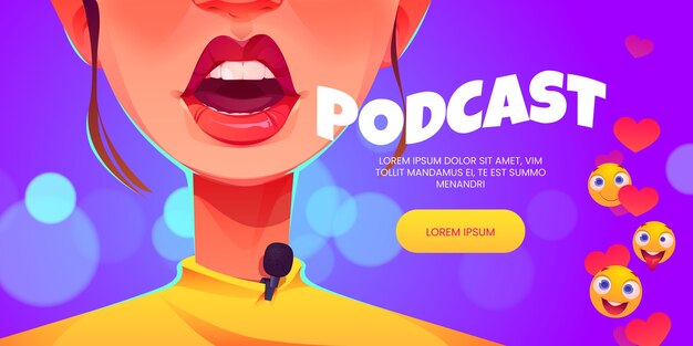 Podcast banner template design