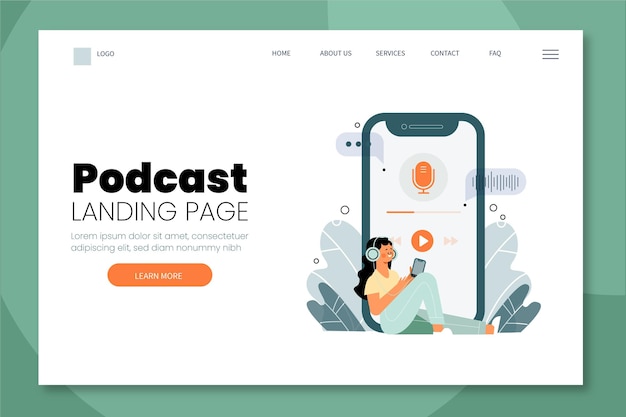 Podcast landing page illustration