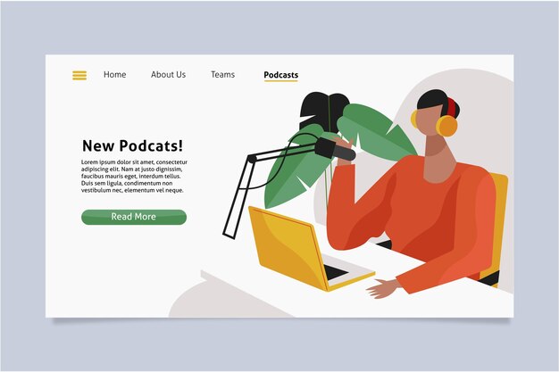 Podcast landing page template