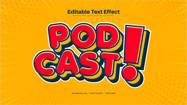 Podcast Text Effect