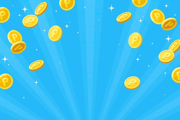 Free Vector point coins background