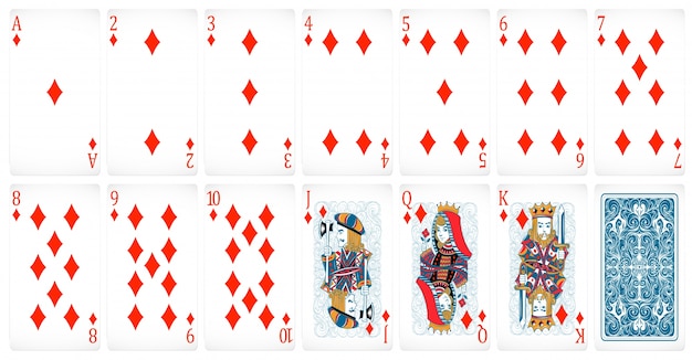 Poker cards set of club with back design