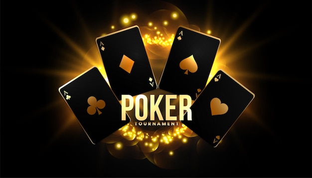 Poker game background with playing cards