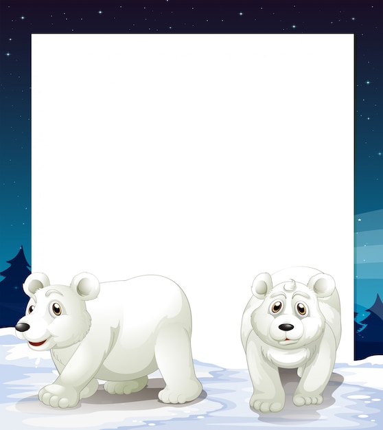 Free Vector polar bear template