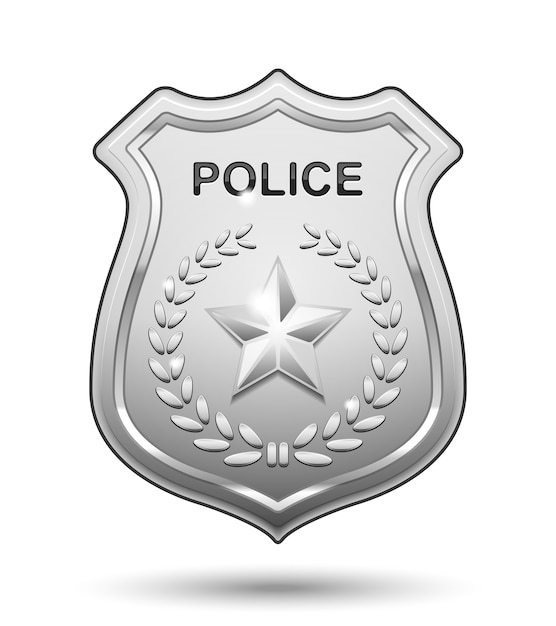 Police badge isolated