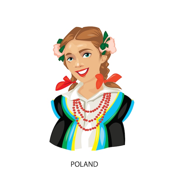 Free Vector polish woman illustration