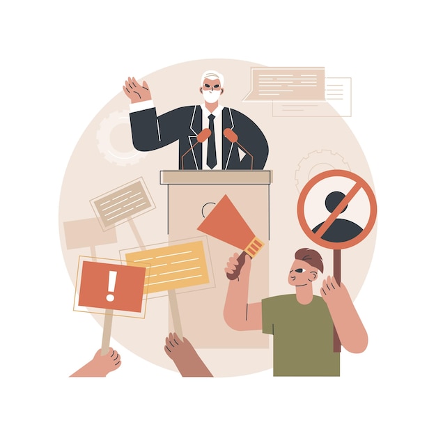 Free Vector political protest abstract illustration