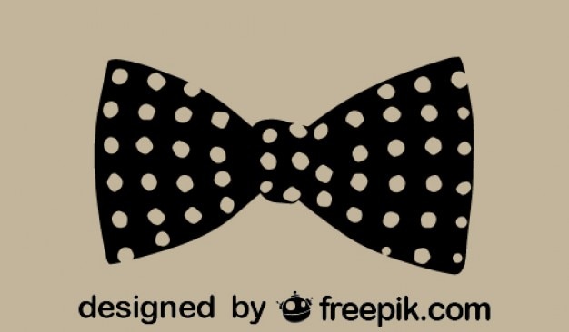 Free vector polka-dots retro bow-tie icon