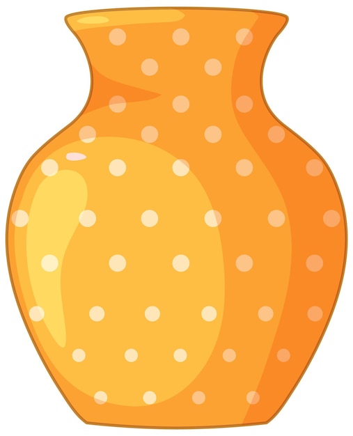 Free Vector polkadotted orange vase illustration