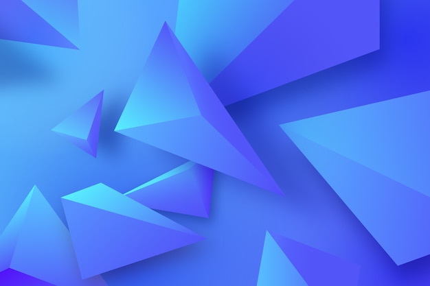 Polygonal 3d background in blue tones