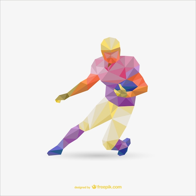 Polygonal american football player