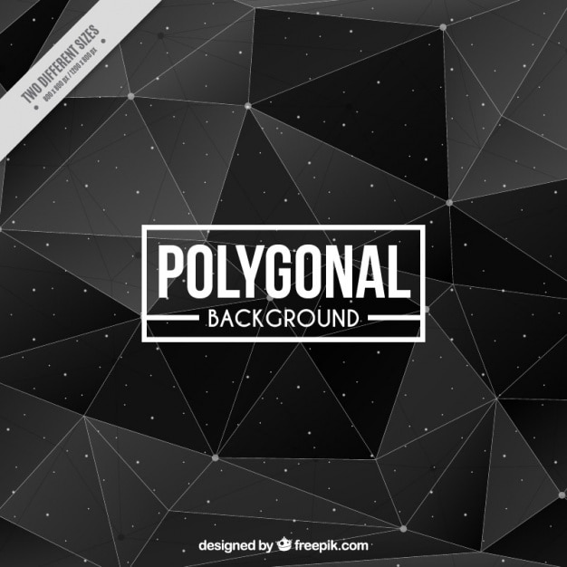 Free Vector polygonal background in black tones