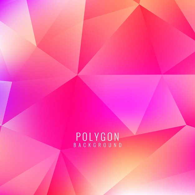 Polygonal background, bright pink