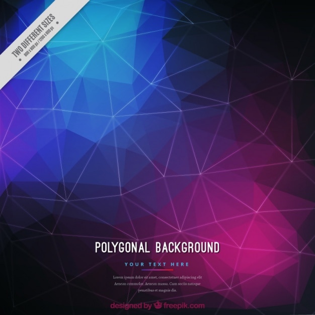 Free Vector polygonal background in purple and blue tones