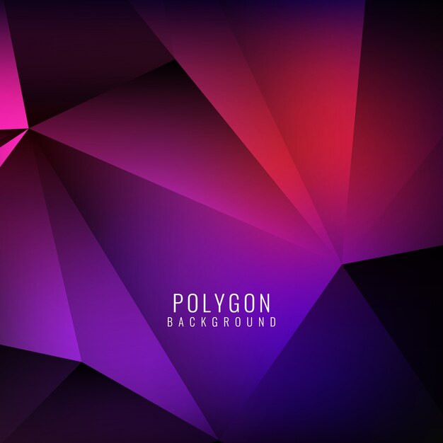 Polygonal background, red and purple