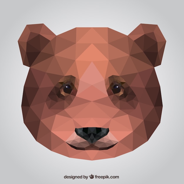 Free vector polygonal bear