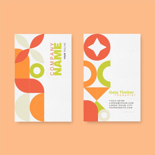 Polygonal business card template