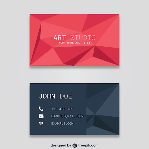 Polygonal business card templates