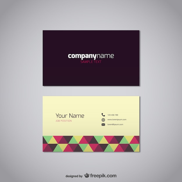 Free vector polygonal business card