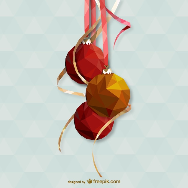 Free Vector polygonal christmas balls