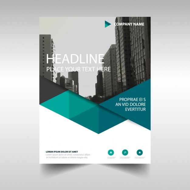 Polygonal corporate brochure template