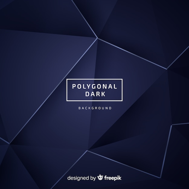 Free vector polygonal dark background