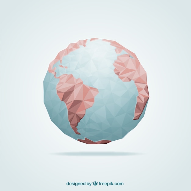 Free Vector polygonal earth