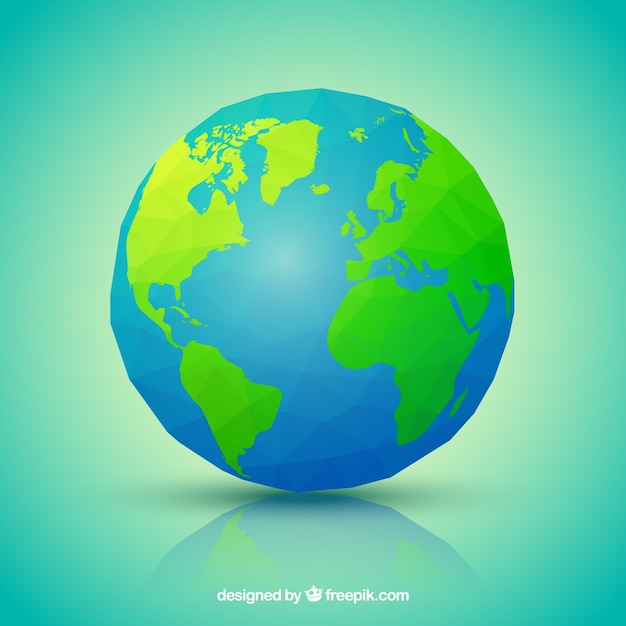 Free Vector polygonal earth