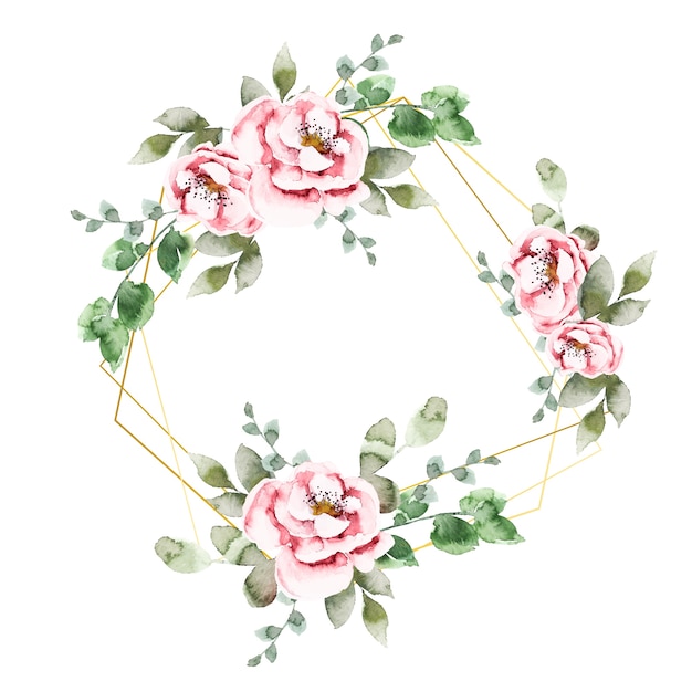 Polygonal frames with elegant flowers