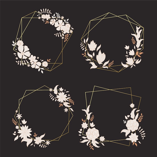 Polygonal frames with elegant flowers