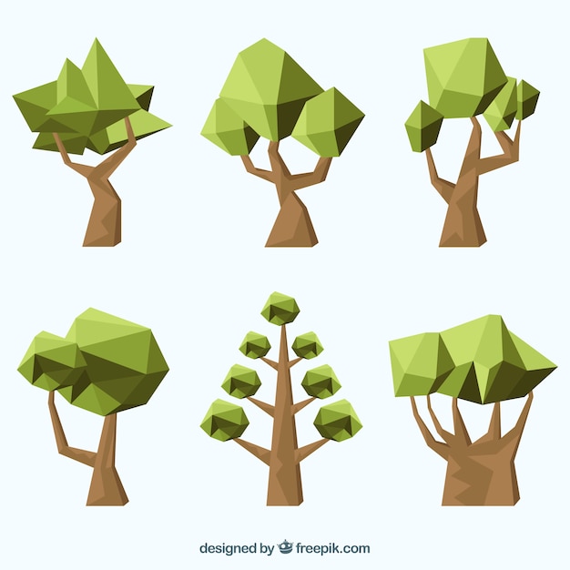 Polygonal green trees