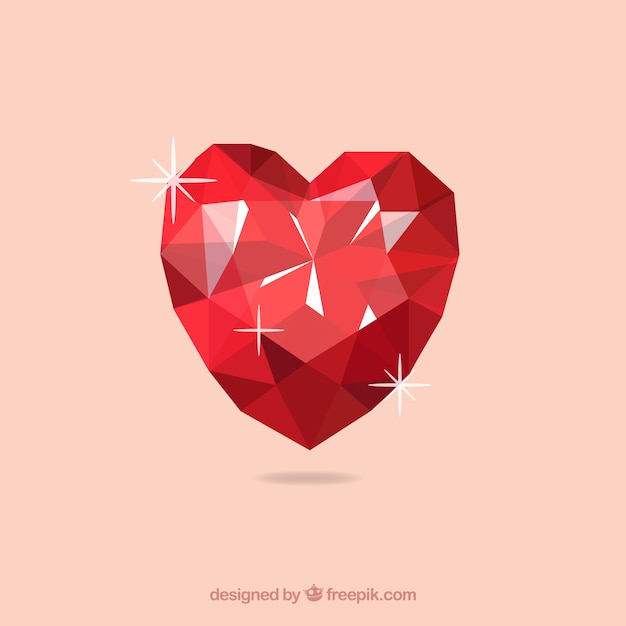 Free Vector polygonal heart