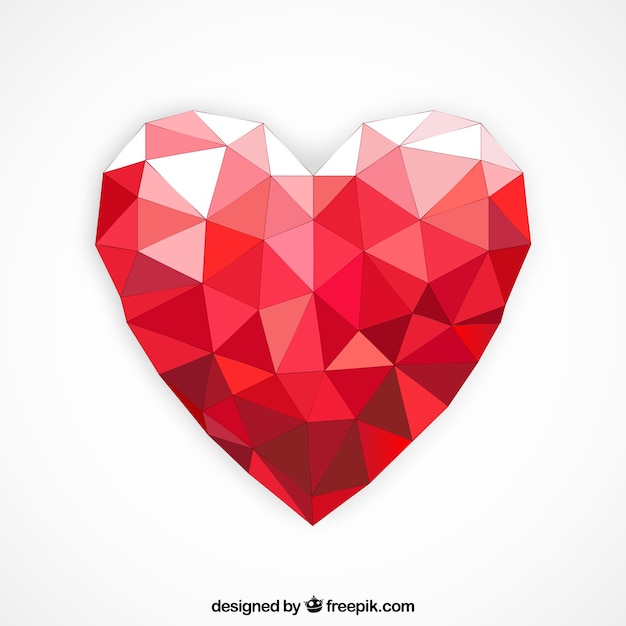 Free Vector polygonal heart