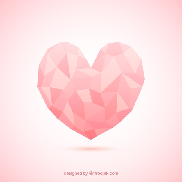 Free Vector polygonal heart