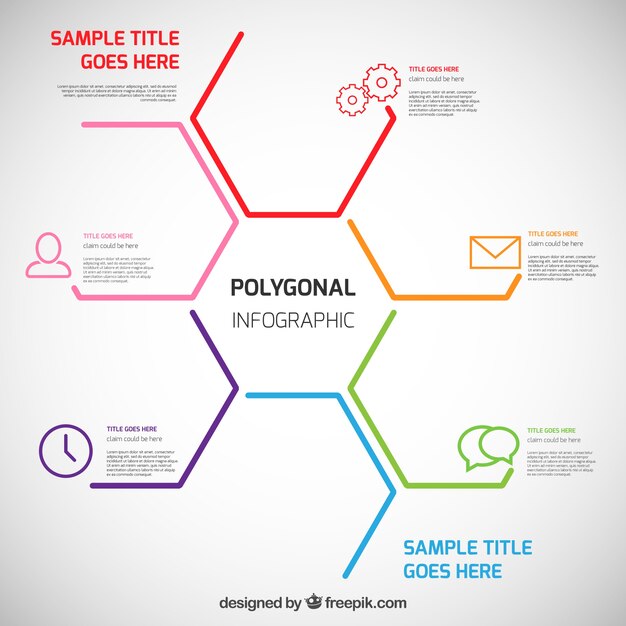 Polygonal infographic