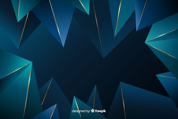 Polygonal luxury dark background