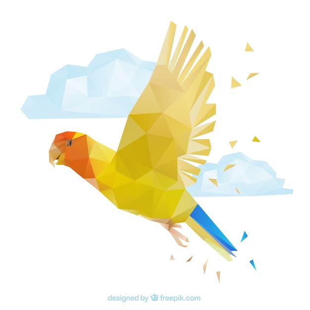 Free Vector polygonal parrot