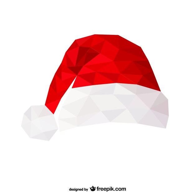 Polygonal Santa Claus hat