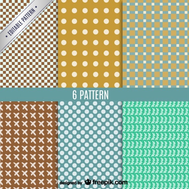 Free Vector polygonal seamless patterns