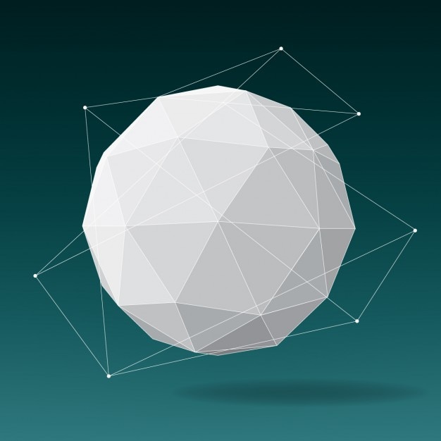 Free Vector polygonal sphere design